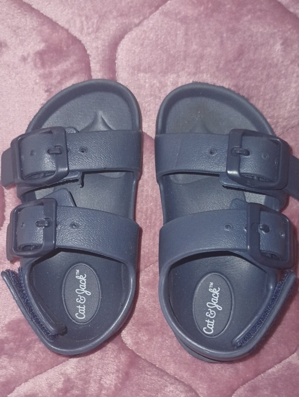 Cat & Jack Dark Navy Double-Buckle Kids Sandals